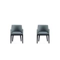 Manhattan Comfort Gansevoort Faux Leather Dining Armchair in Pewter - Set of 2 2-DC051AR-PT